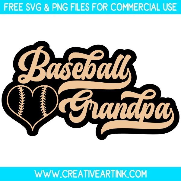 Free Baseball Grandpa SVG Cut File