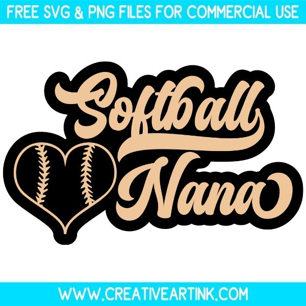 Free Softball Nana SVG Cut File