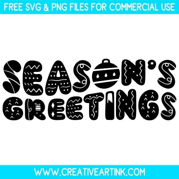 Free Season's Greetings SVG Cut File