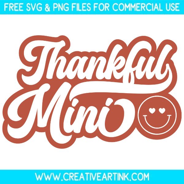 Free Thankful Mini SVG Cut File