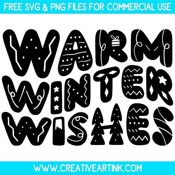 Free Warm Winter Wishes SVG Cut File