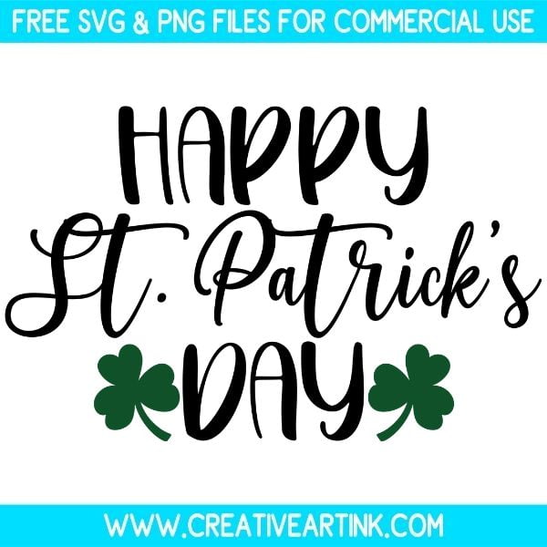 Free Happy St Patrick's Day SVG Cut File