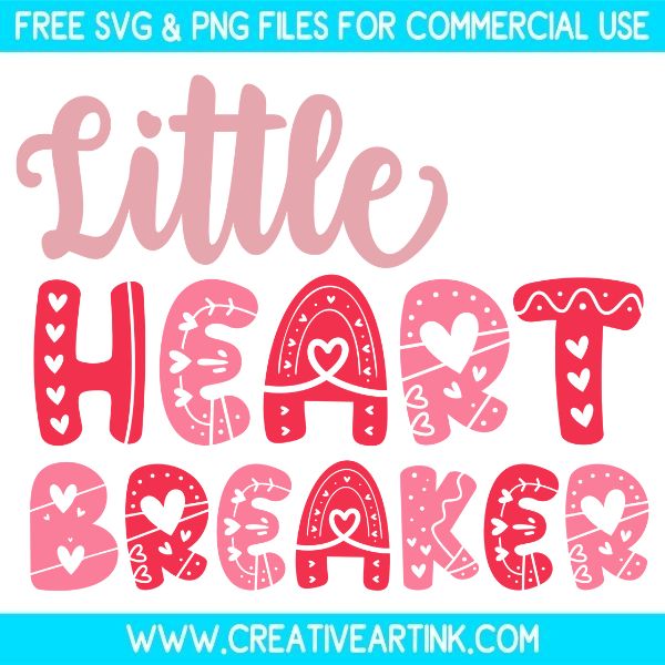 Free Little Heart Breaker SVG Cut File