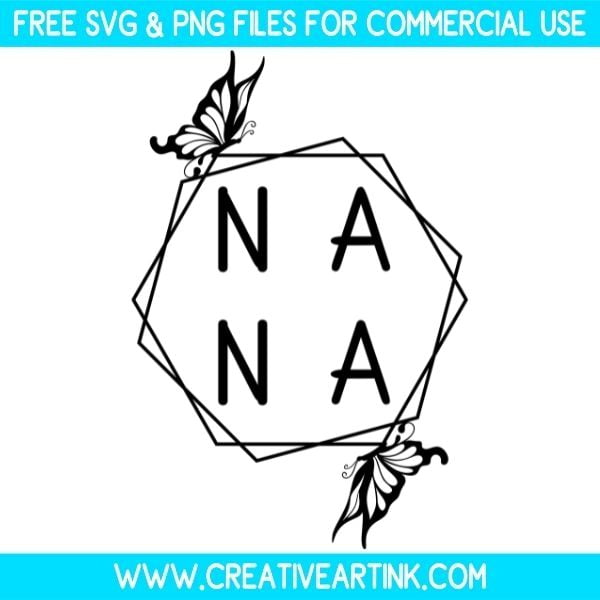 Free Nana Butterfly SVG Design 