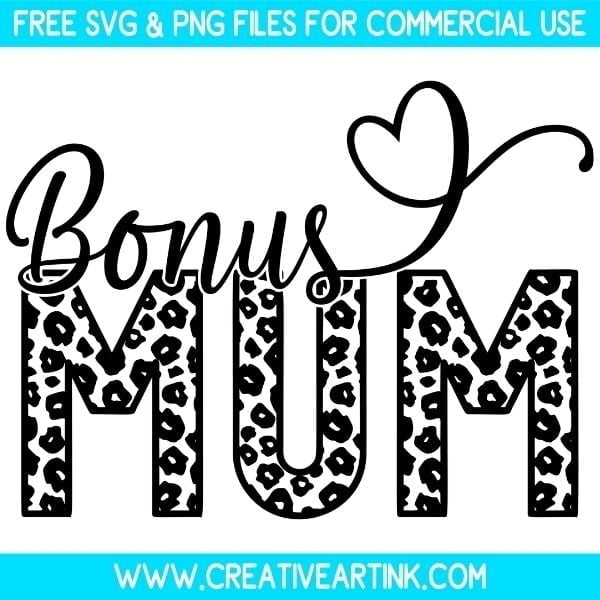 Free Leopard Print Bonus Mum SVG & PNG