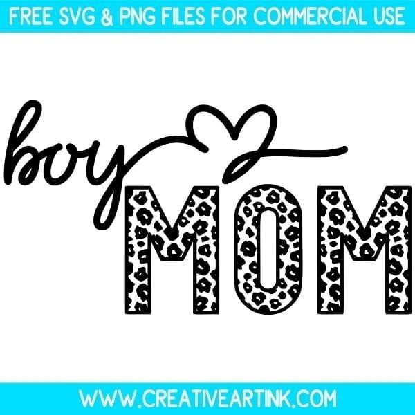 Free Leopard Print Boy Mom SVG & PNG