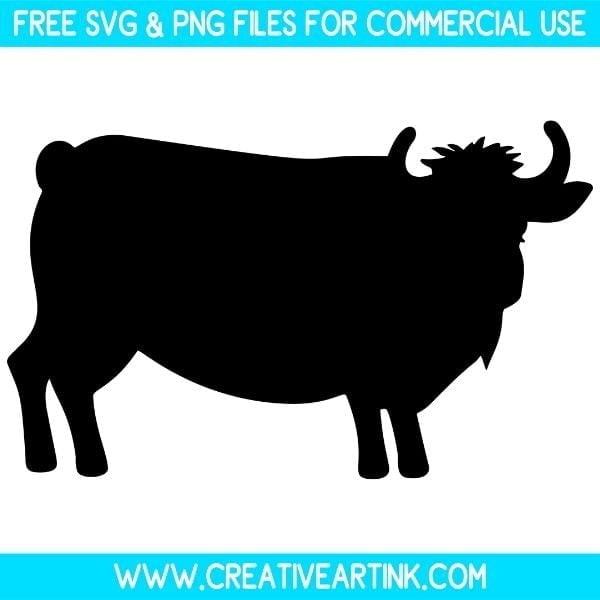 Bull Silhouette SVG & PNG Clipart Images Free Download