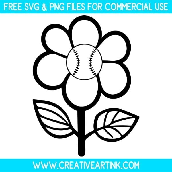 Baseball Daisy Theme SVG & PNG Clipart Free Download
