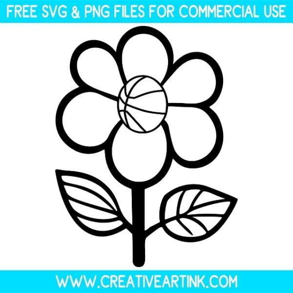 Basketball Daisy Theme SVG & PNG Clipart Free Download