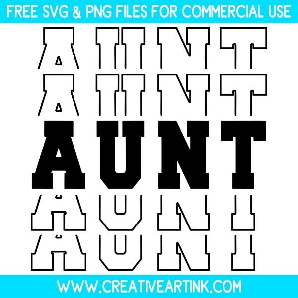 Aunt SVG Cut & PNG Images Free Download