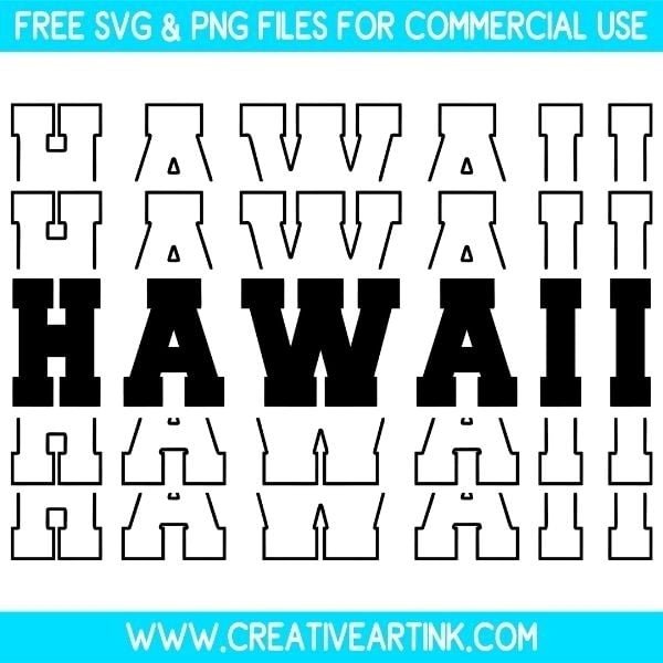 Hawaii SVG Cut & PNG Images Free Download