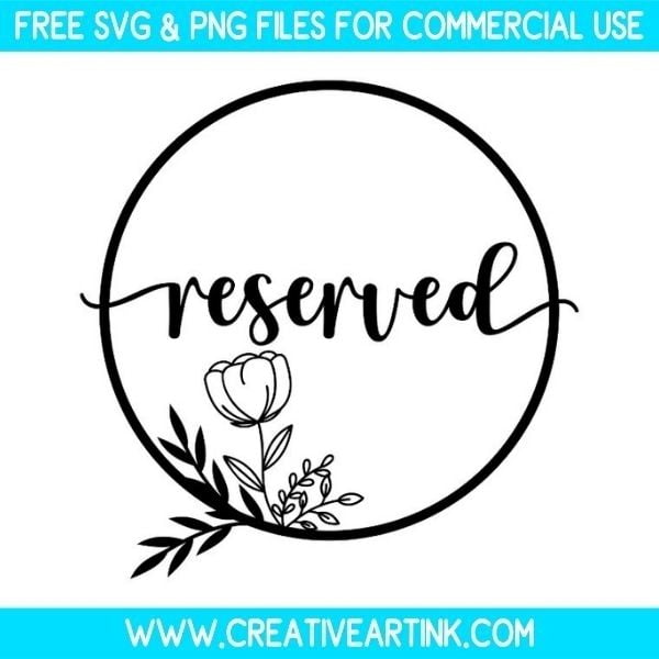 Reserved Table Sign SVG & PNG Images Free Download