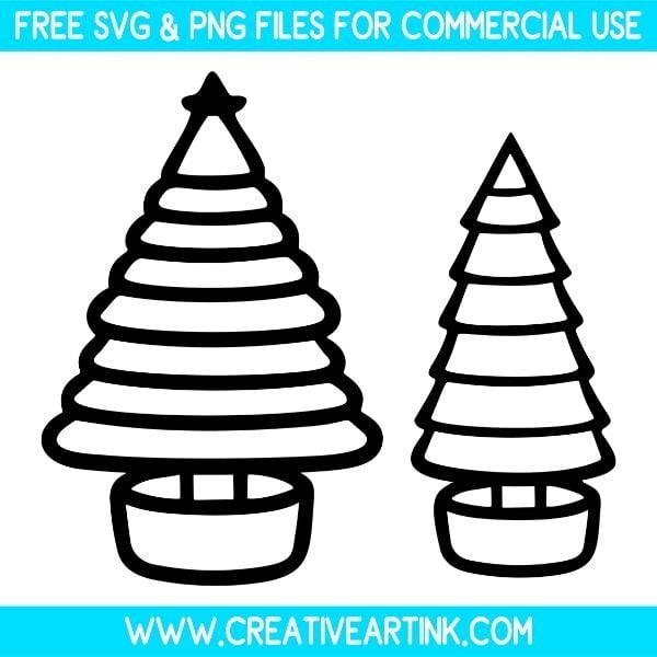 Christmas Tree Pot SVG & PNG Images Free Download