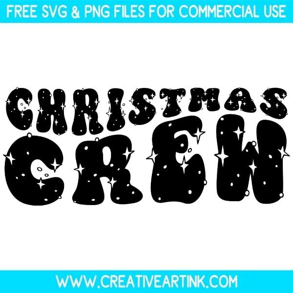 Groovy Christmas Crew Free SVG & PNG Images Download