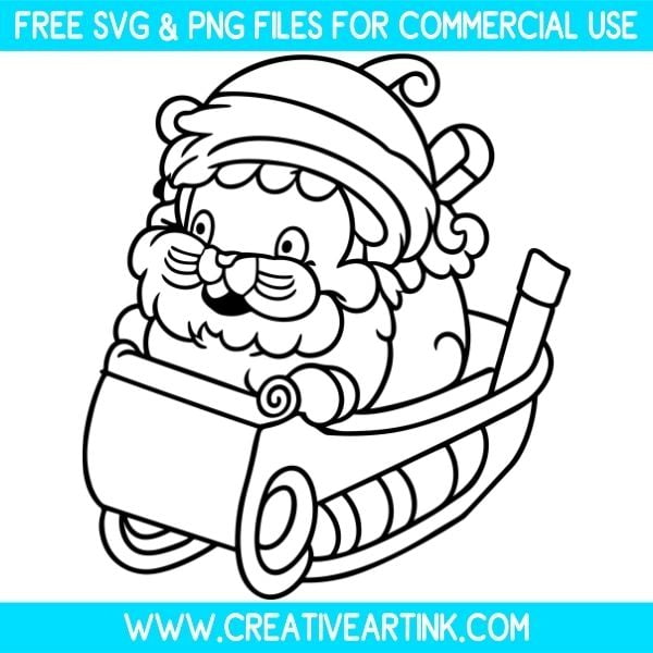 Santa Sleigh Free SVG & PNG Images Download