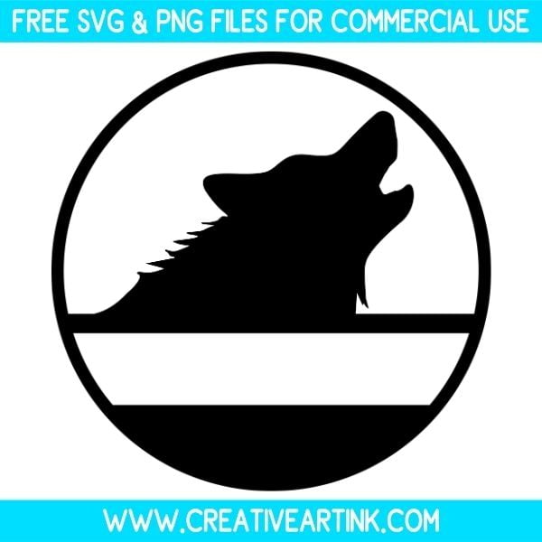 Wolf Split Monogram SVG & PNG Images Free Download