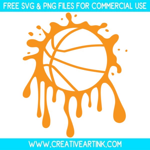 Basketball Splatter Free SVG & PNG Clipart Images Download