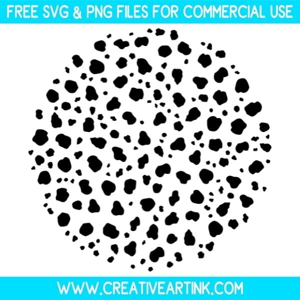 Circle Cow Print Free SVG & PNG Cut Files Download