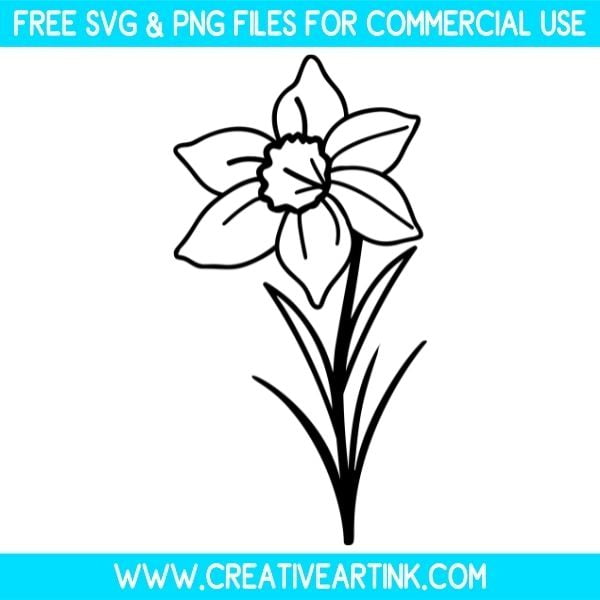 Daffodil March Birth Flower Free SVG & PNG Images Download