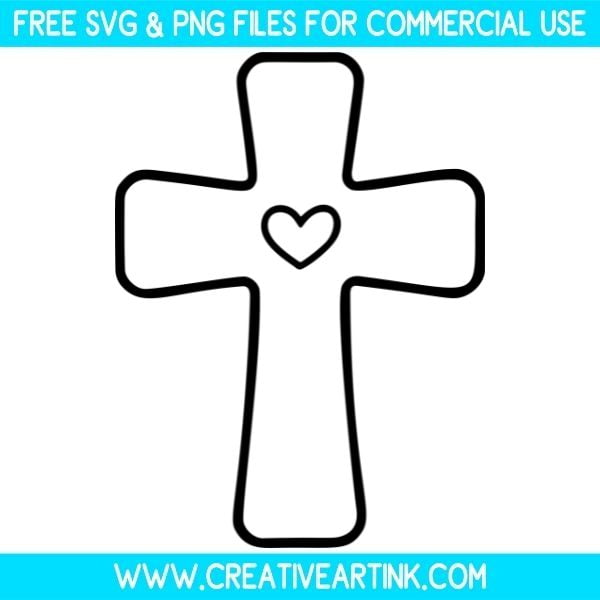 Heart Cross Outline Free SVG & PNG Clipart Images Download