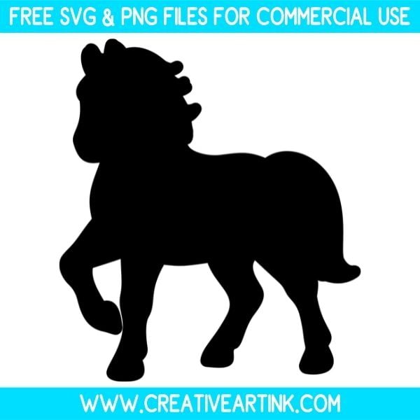 Horse Silhouette Free SVG & PNG Cut Files Download