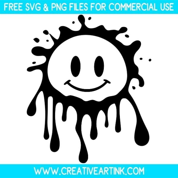Smiley Face Splatter Free SVG & PNG Clipart Images Download
