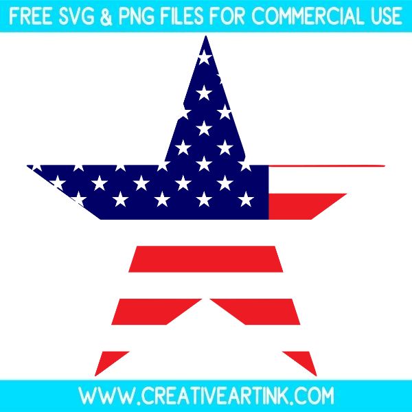 Star American Flag Free SVG & PNG Cut Files Download