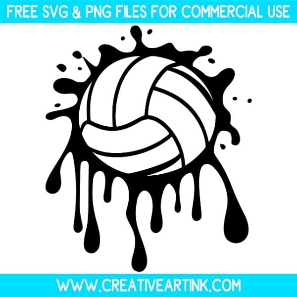 Volleyball Splatter Free SVG & PNG Clipart Images Download