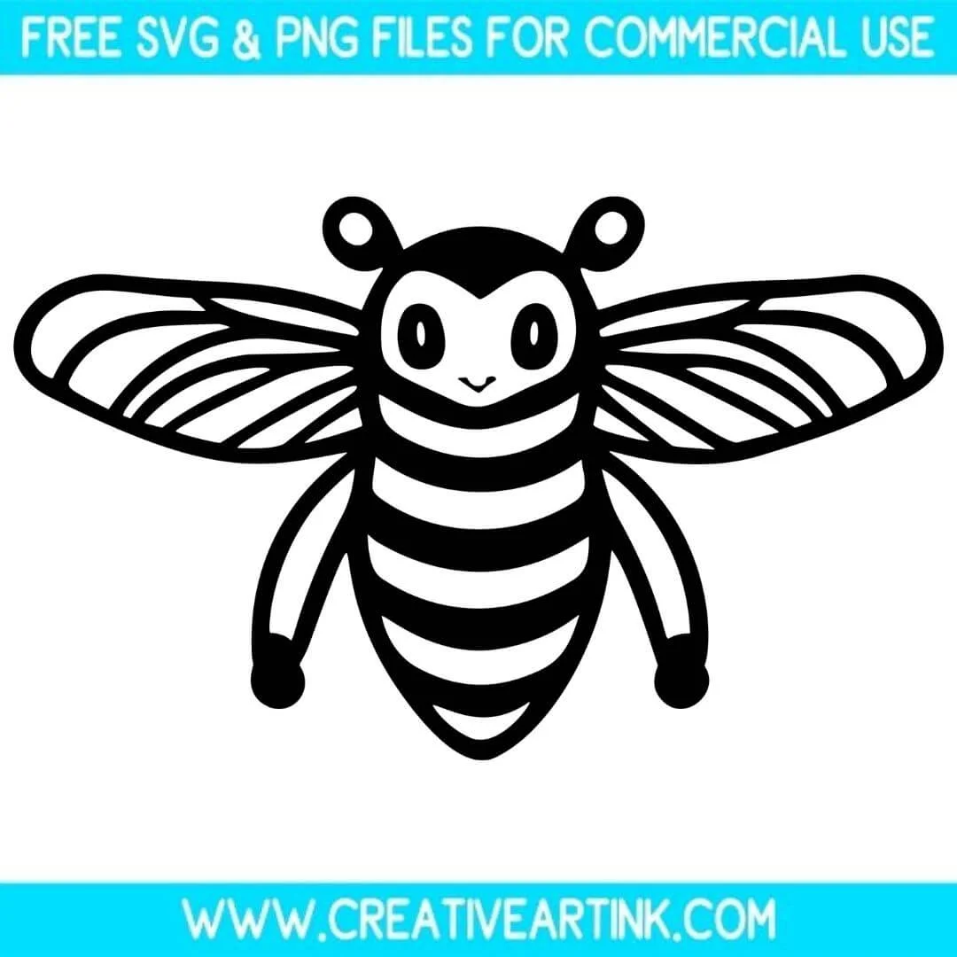 Bee Clipart Free SVG & PNG Cut Files Download
