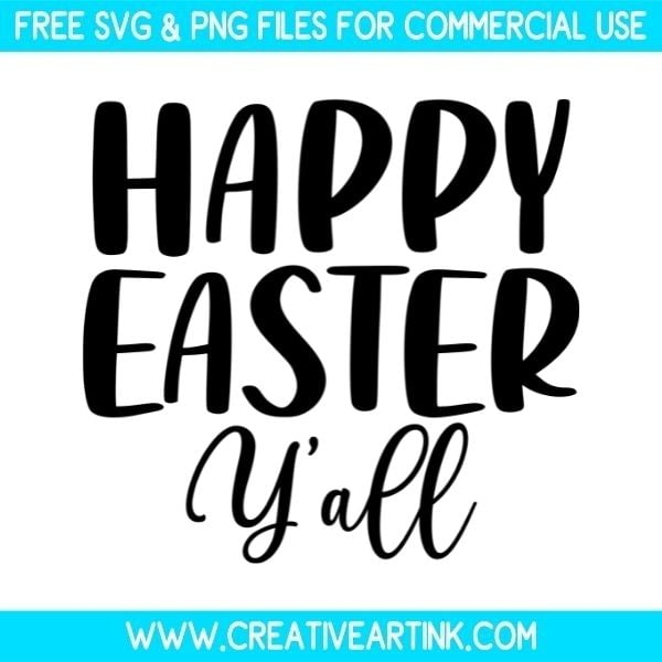 Free Happy Easter Y'all SVG Files