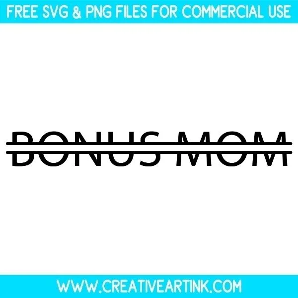 Free Bonus Mom Split Monogram SVG Cut File