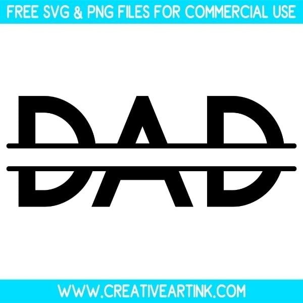 Free Dad Split Monogram SVG Cut File