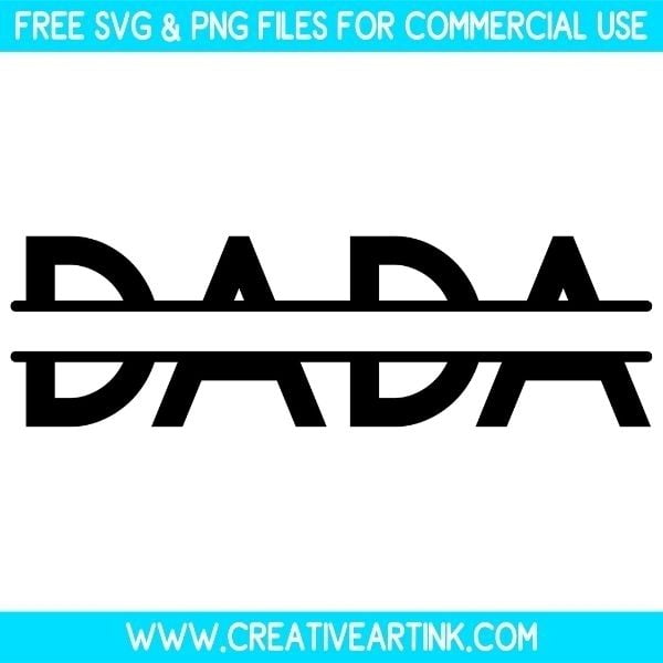 Free Dada Split Monogram SVG Cut File