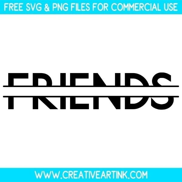 Free Friends Split Monogram SVG Cut File
