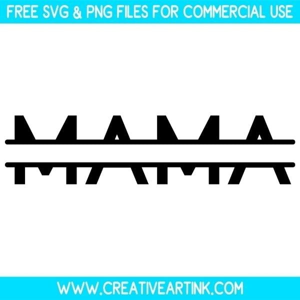 Free Mama Split Monogram SVG Cut File