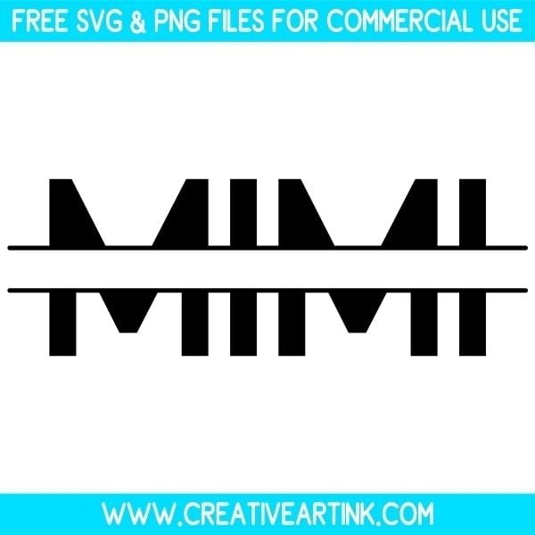 Free Mimi Split Monogram SVG Cut File