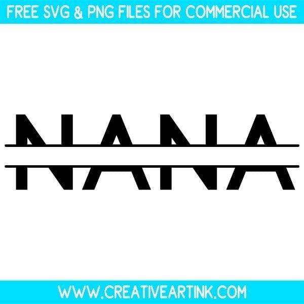 Free Nana Split Monogram SVG Cut File