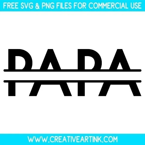 Free Papa Split Monogram SVG Cut File
