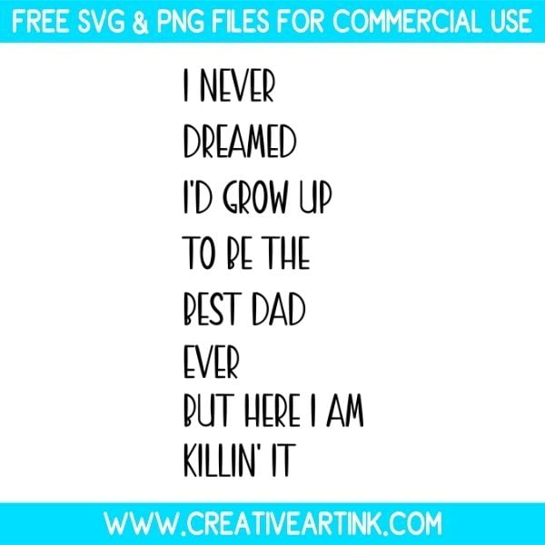 Free Dad SVG Cut File