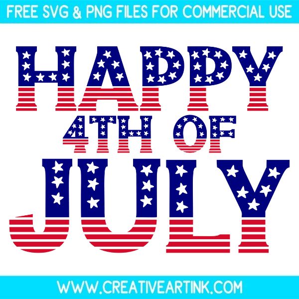 Free Happy 4th Of July SVG Cut File