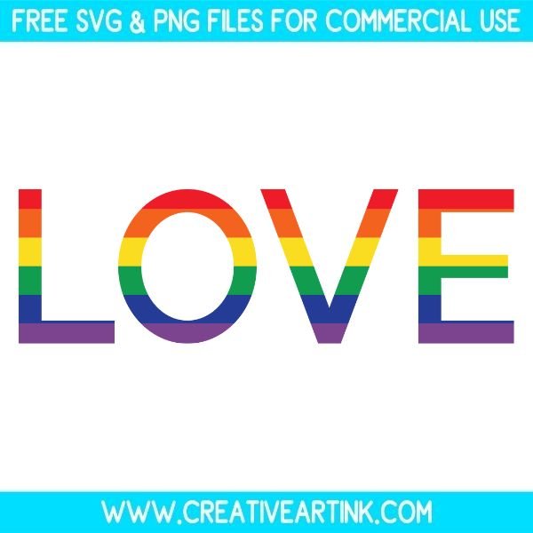 Free Pride Love SVG Cut File
