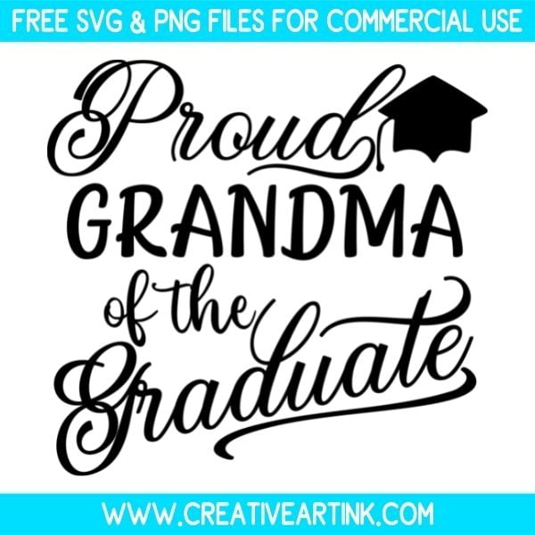 Free Proud Grandma Of The Graduate SVG Cut File