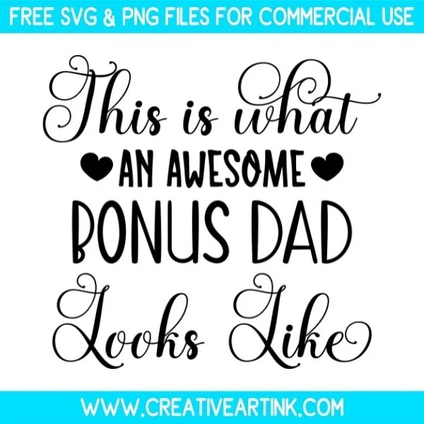 Free This Is What An Awesome Bonus Dad Looks Like SVG Cut File