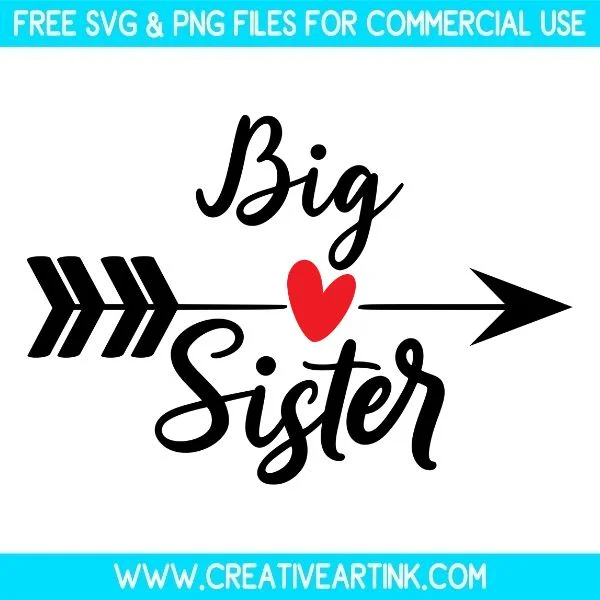 Free Big Sister SVG Cut File
