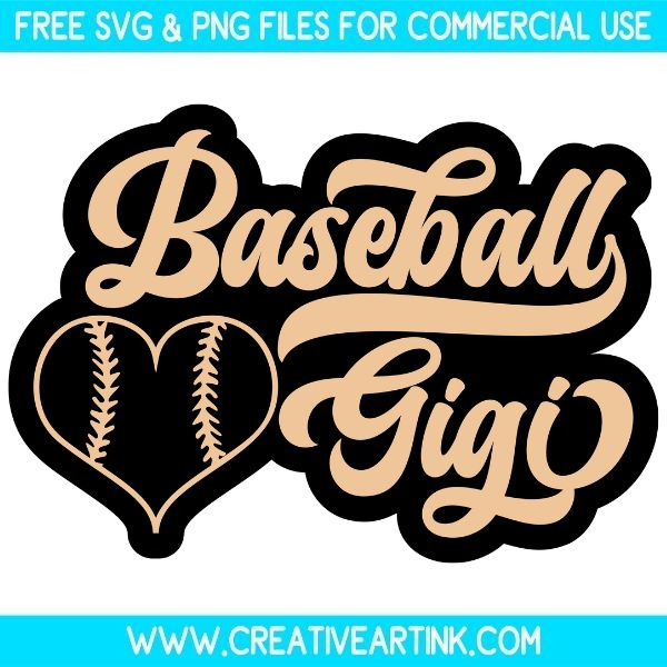 Free Baseball Gigi SVG Cut File