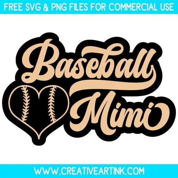 Free Baseball Mimi SVG Cut File