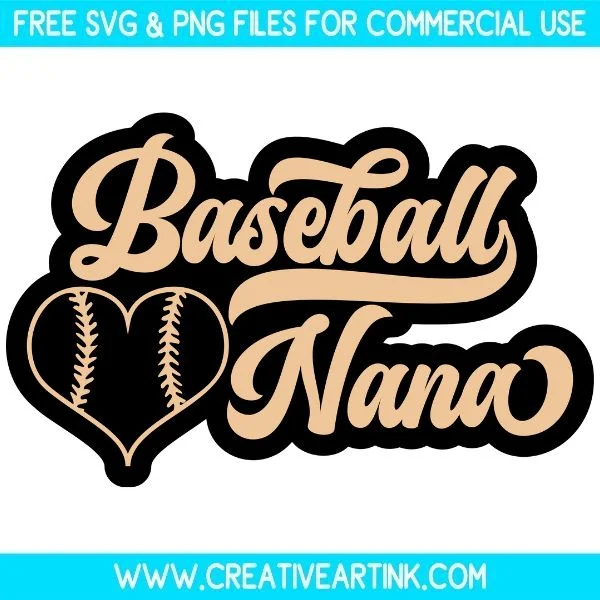 Free Baseball Nana SVG Cut File