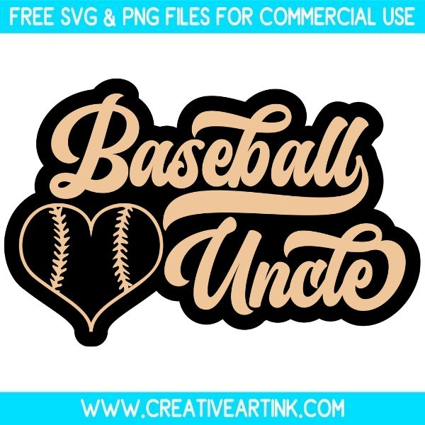 Free Baseball Uncle SVG Cut File