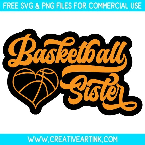 Free Basketball Sister SVG Cut File