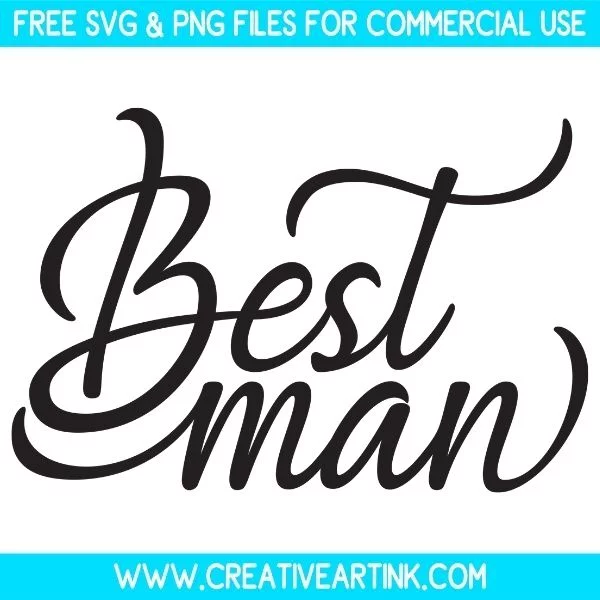 Free Best Man SVG Cut File